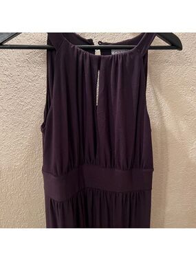 Carmen Marc Valvo Deep Purple Maxi Dress
